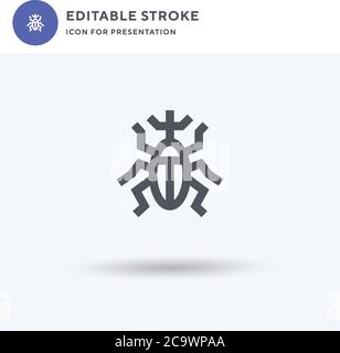 Weevil icon vector, filled flat sign, solid pictogram isolated on white, logo illustration. Weevil icon for presentation. Stock Vector