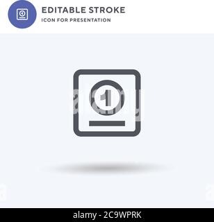 Numismatic icon vector, filled flat sign, solid pictogram isolated on white, logo illustration. Numismatic icon for presentation. Stock Vector