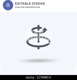 Axis icon vector, filled flat sign, solid pictogram isolated on white, logo illustration. Axis icon for presentation. Stock Vector