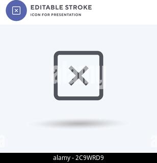 Multiplication icon vector, filled flat sign, solid pictogram isolated on white, logo illustration. Multiplication icon for presentation. Stock Vector