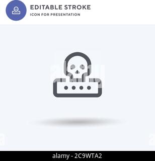 Pin Code icon vector, filled flat sign, solid pictogram isolated on white, logo illustration. Pin Code icon for presentation. Stock Vector
