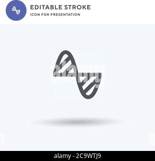 Sine icon vector, filled flat sign, solid pictogram isolated on white, logo illustration. Sine icon for presentation. Stock Vector