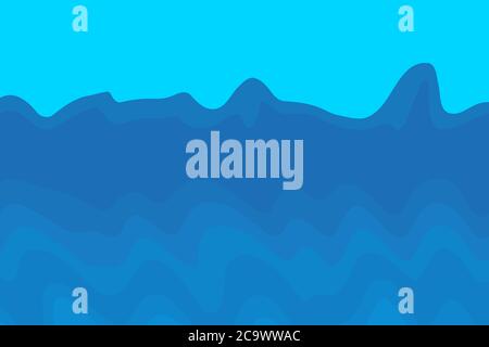 Abstract Wavy Vector Illustration on Blue Background Stock Vector