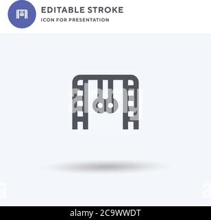 Monkey Bars icon vector, filled flat sign, solid pictogram isolated on white, logo illustration. Monkey Bars icon for presentation. Stock Vector