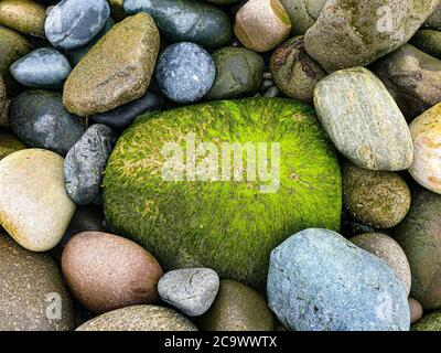 Colored Stones on Beach in Scotland Stock Photo