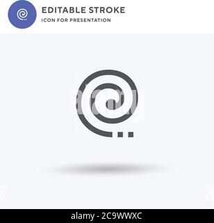 Mosquito Coil icon vector, filled flat sign, solid pictogram isolated on white, logo illustration. Mosquito Coil icon for presentation. Stock Vector