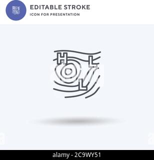Pressure icon vector, filled flat sign, solid pictogram isolated on white, logo illustration. Pressure icon for presentation. Stock Vector