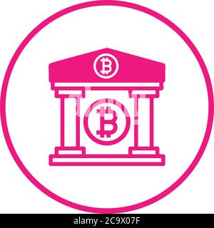 Bitcoin Property Icon. Beautiful, meticulously designed icon. Well organized and editable Vector for any uses. Stock Vector