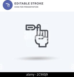 Test icon vector, filled flat sign, solid pictogram isolated on white, logo illustration. Test icon for presentation. Stock Vector