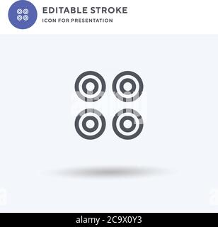 Blood Cells icon vector, filled flat sign, solid pictogram isolated on white, logo illustration. Blood Cells icon for presentation. Stock Vector