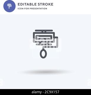 Blood Pressure icon vector, filled flat sign, solid pictogram isolated on white, logo illustration. Blood Pressure icon for presentation. Stock Vector