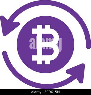 Bitcoin, refund, reload icon. Beautiful, meticulously designed icon. Well organized and editable Vector for any uses. Stock Vector