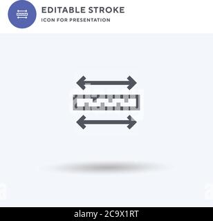 Elastic icon vector, filled flat sign, solid pictogram isolated on white, logo illustration. Elastic icon for presentation. Stock Vector