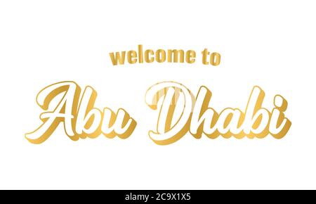 Hand sketched DUBAI word as banner or logo in gold. Lettering for header, label, flyer, poster, print, card, advertising Stock Vector