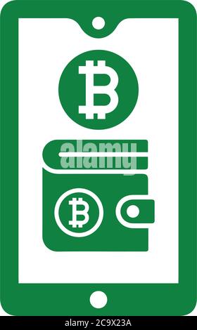 Bitcoin, mobile, wallet icon. Beautiful, meticulously designed icon. Well organized and editable Vector for any uses. Stock Vector