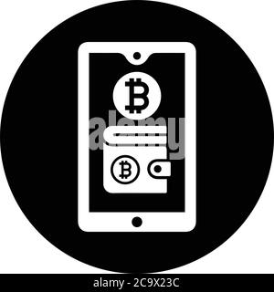Bitcoin, mobile, wallet icon. Beautiful, meticulously designed icon. Well organized and editable Vector for any uses. Stock Vector
