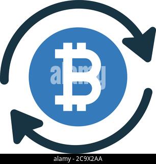 Bitcoin, refund, reload icon. Beautiful, meticulously designed icon. Well organized and editable Vector for any uses. Stock Vector