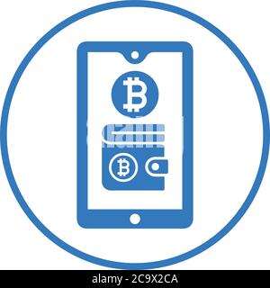 Bitcoin, mobile, wallet icon. Beautiful, meticulously designed icon. Well organized and editable Vector for any uses. Stock Vector
