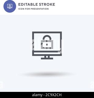 Vpn icon vector, filled flat sign, solid pictogram isolated on white, logo illustration. Vpn icon for presentation. Stock Vector