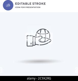 Responsibility icon vector, filled flat sign, solid pictogram isolated on white, logo illustration. Responsibility icon for presentation. Stock Vector