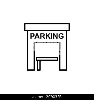 car parking garage icon vector Stock Vector