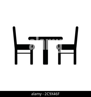 dinner table icon vector Stock Vector
