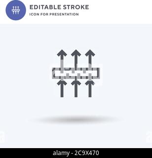 Breathable icon vector, filled flat sign, solid pictogram isolated on white, logo illustration. Breathable icon for presentation. Stock Vector