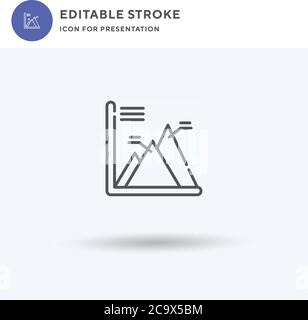 Pyramid Chart icon vector, filled flat sign, solid pictogram isolated on white, logo illustration. Pyramid Chart icon for presentation. Stock Vector