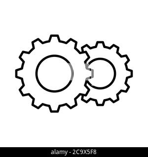 gear setting icon vector sign symbol Stock Vector