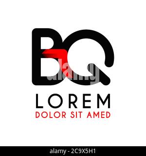 BO Letter black logo with gradient arrow Stock Vector