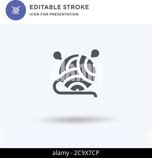 Knitting icon vector, filled flat sign, solid pictogram isolated on white, logo illustration. Knitting icon for presentation. Stock Vector
