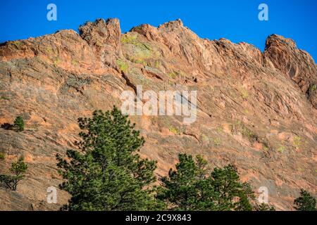 Rocky landscape scenery of Colorado Springs, Colorado Stock Photo