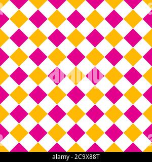 pink and yellow rhombus seamless pattern vector illustration background