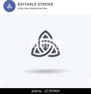 Celtic Knot icon vector, filled flat sign, solid pictogram isolated on white, logo illustration. Celtic Knot icon for presentation. Stock Vector