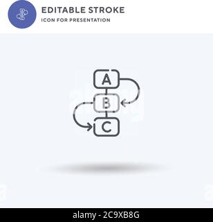 Priority icon vector, filled flat sign, solid pictogram isolated on white, logo illustration. Priority icon for presentation. Stock Vector