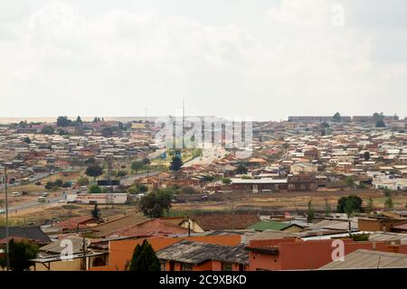 view from a hill of SOWETO in johannesburg Stock Photo