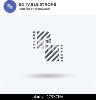 Fabric icon vector, filled flat sign, solid pictogram isolated on white, logo illustration. Fabric icon for presentation. Stock Vector