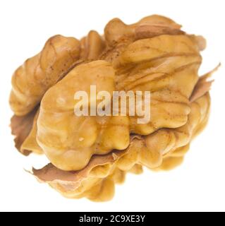 Walnut without shell isolated on white background Stock Photo