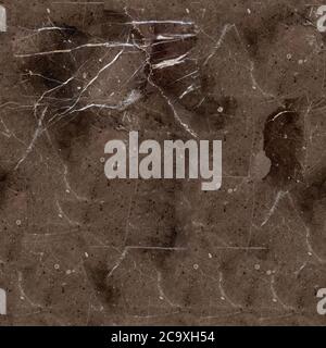Brown marble stone seamless background pattern. Seamless square texture, tile ready. Stock Photo