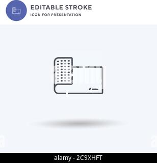 Mousepad icon vector, filled flat sign, solid pictogram isolated on white, logo illustration. Mousepad icon for presentation. Stock Vector