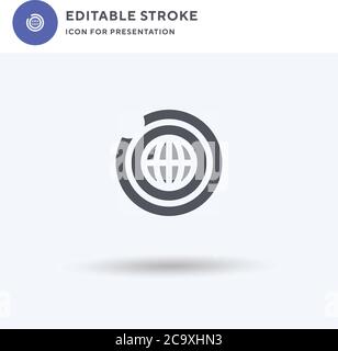 Ozone Layer icon vector, filled flat sign, solid pictogram isolated on white, logo illustration. Ozone Layer icon for presentation. Stock Vector