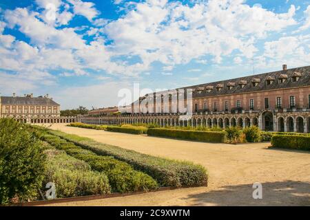 Aranjuez, Comunidad de Madrid, Spain, Europe. Royal Palace of Aranjuez (Palacio Real de Aranjuez), World Heritage by UNESCO.The Royal Palace has been the country residence par excellence of the Spanish Kings. Stock Photo