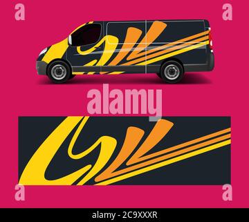 Car decal van designs . Wrap designs template vector. Stock Vector