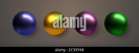 Set of 3d Spheres Stock Vector