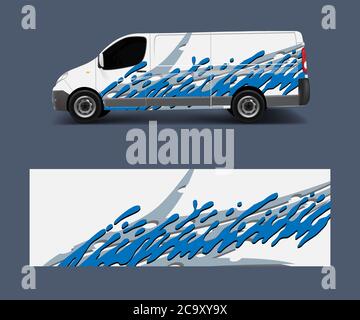Car decal van designs . Wrap designs template vector. Stock Vector
