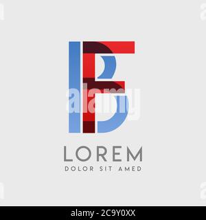 FB logo letters with blue and red gradation Stock Vector