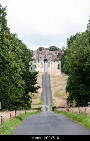 Around the UK - The long drive up to Hoghton Tower, a fortified manor house between Blackburn & Preston in the village of Houghton Stock Photo