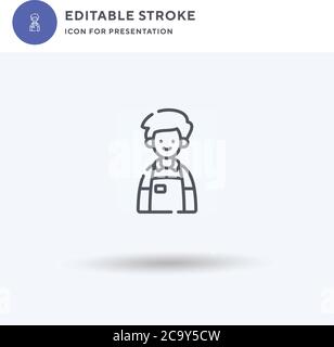 Sales Assistant icon vector, filled flat sign, solid pictogram isolated on white, logo illustration. Sales Assistant icon for presentation. Stock Vector
