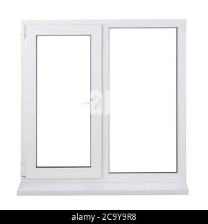 White window isolated on white Stock Photo