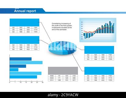 Data charts and graphs Stock Photo